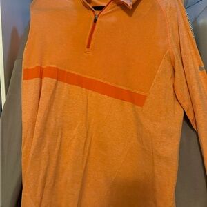 Nike Men's Bright Orange Quarter-Zip Pullover